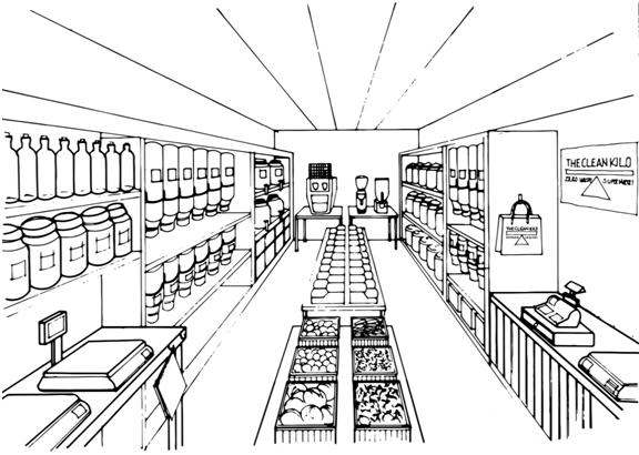 Artist's Impression of shop interior